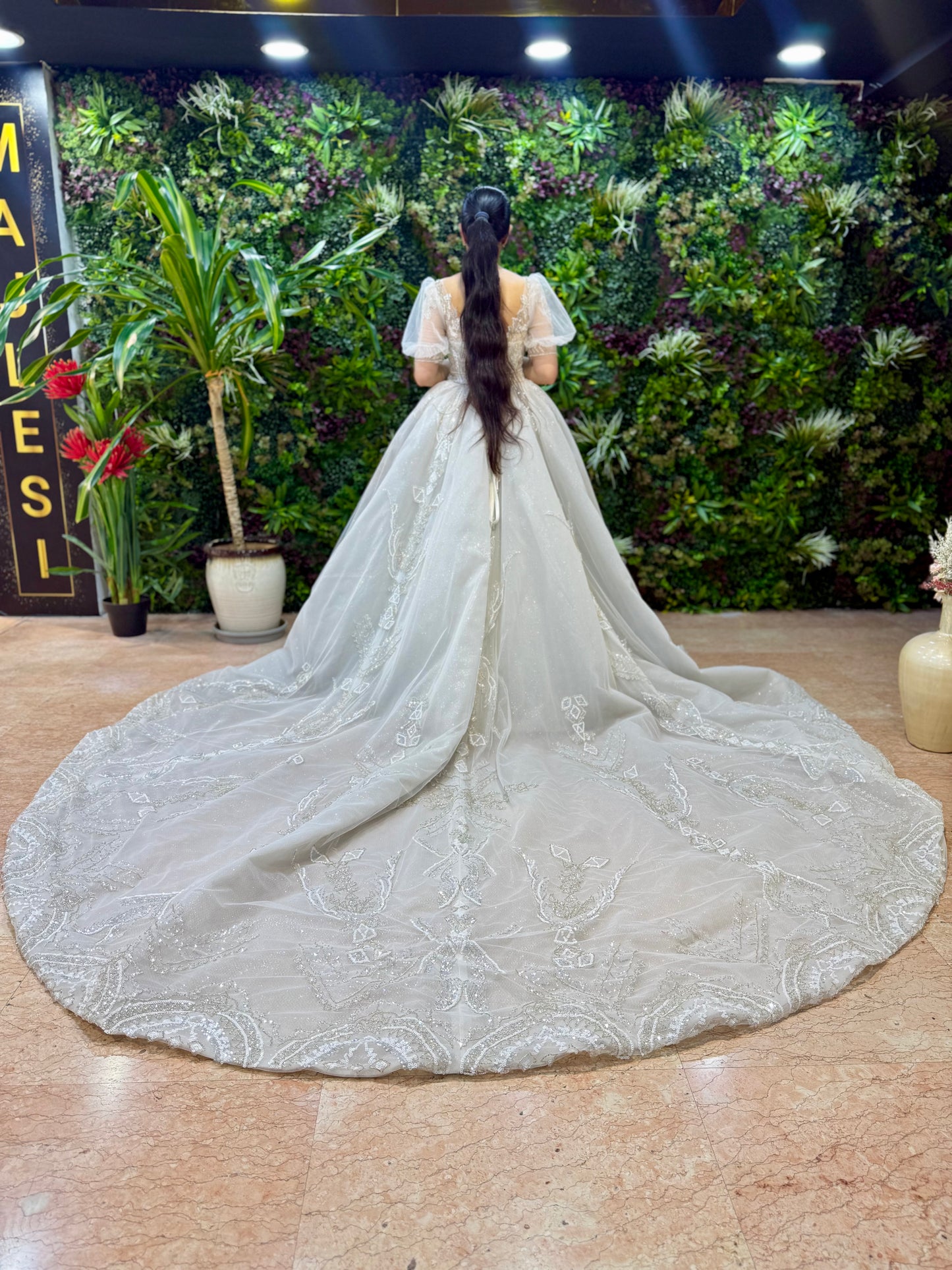 Embroidered Bridal Ball Gown