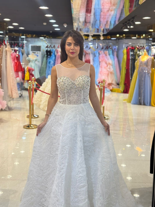 Elegant Crystal Bridal Ball Gown