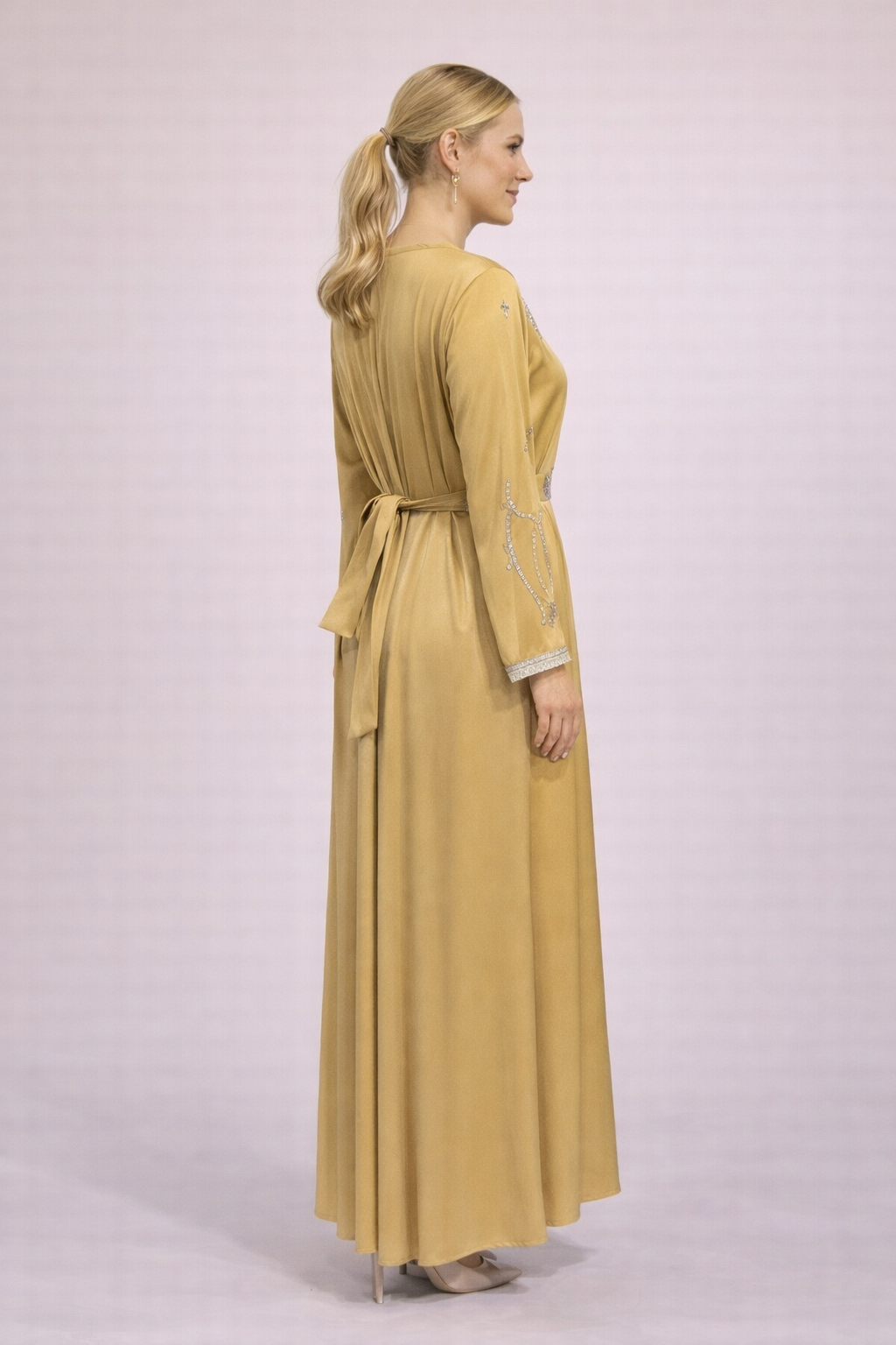 Elegant Embellished Kaftan Dress – Luxury Modest Wea