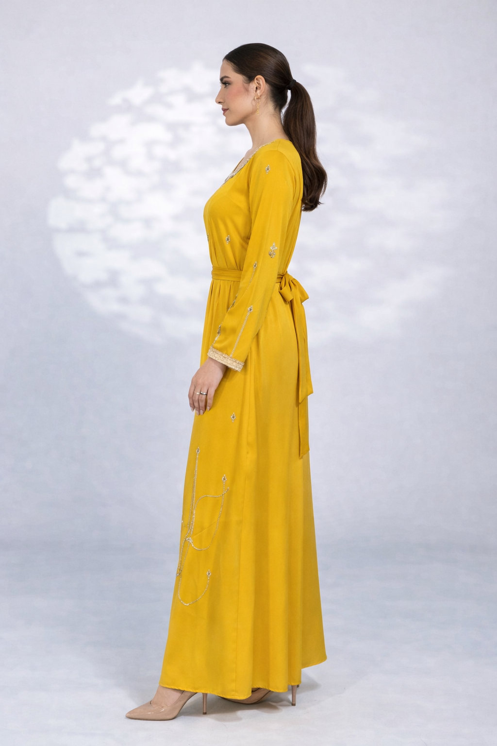 Elegant Embellished Kaftan Dress – Luxury Modest Wea