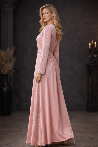 Elegant Embellished Kaftan Dress – Luxury Modest Wea