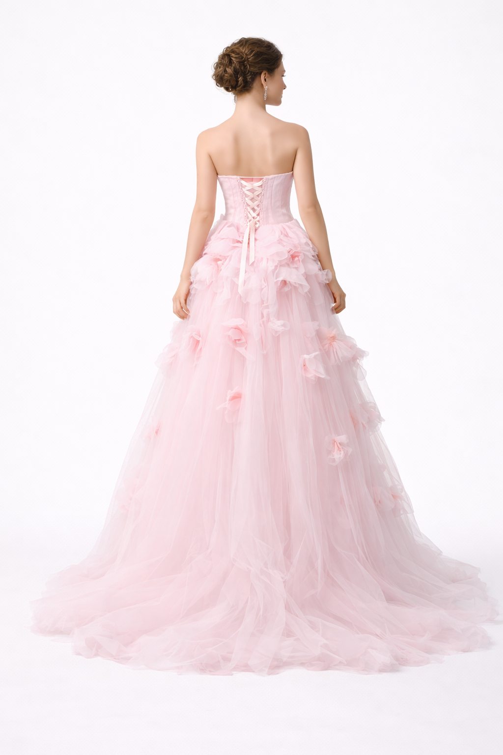 Rose Petal Off-Shoulder Gown