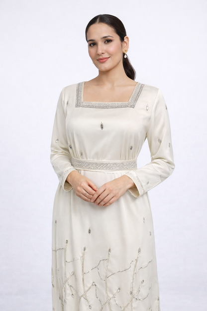 Elegant Embellished Kaftan Dress – Luxury Modest Wea