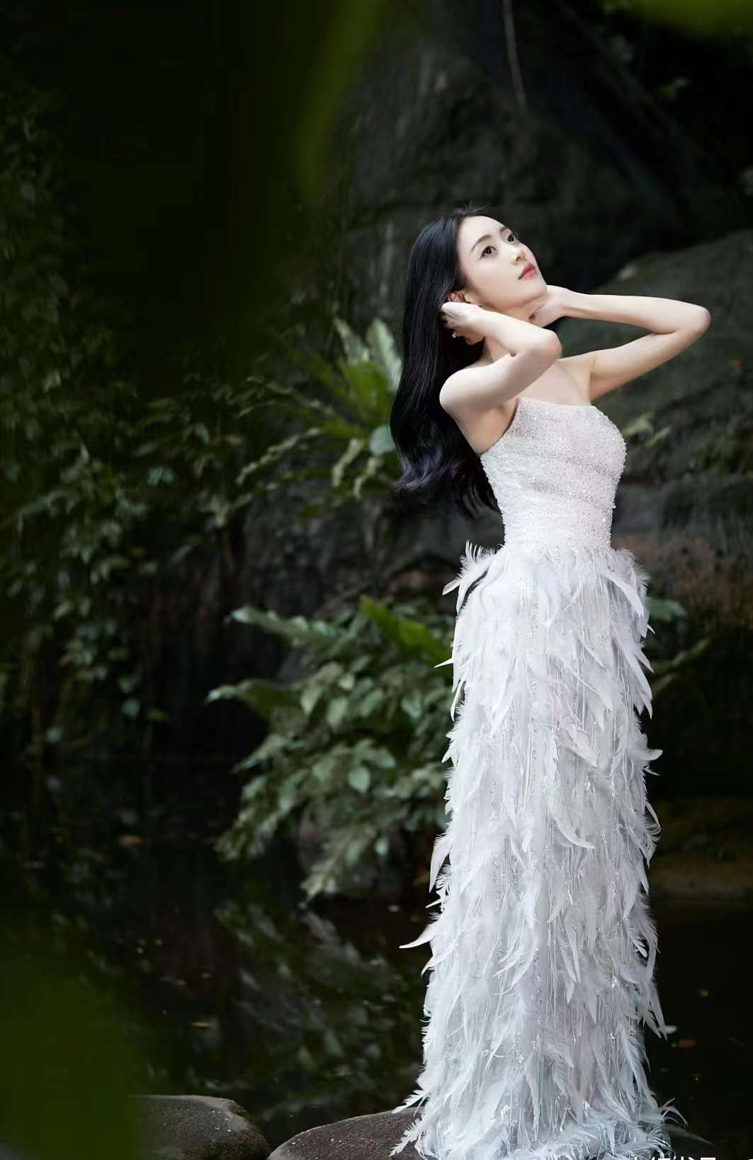 Feathered Wedding Gown