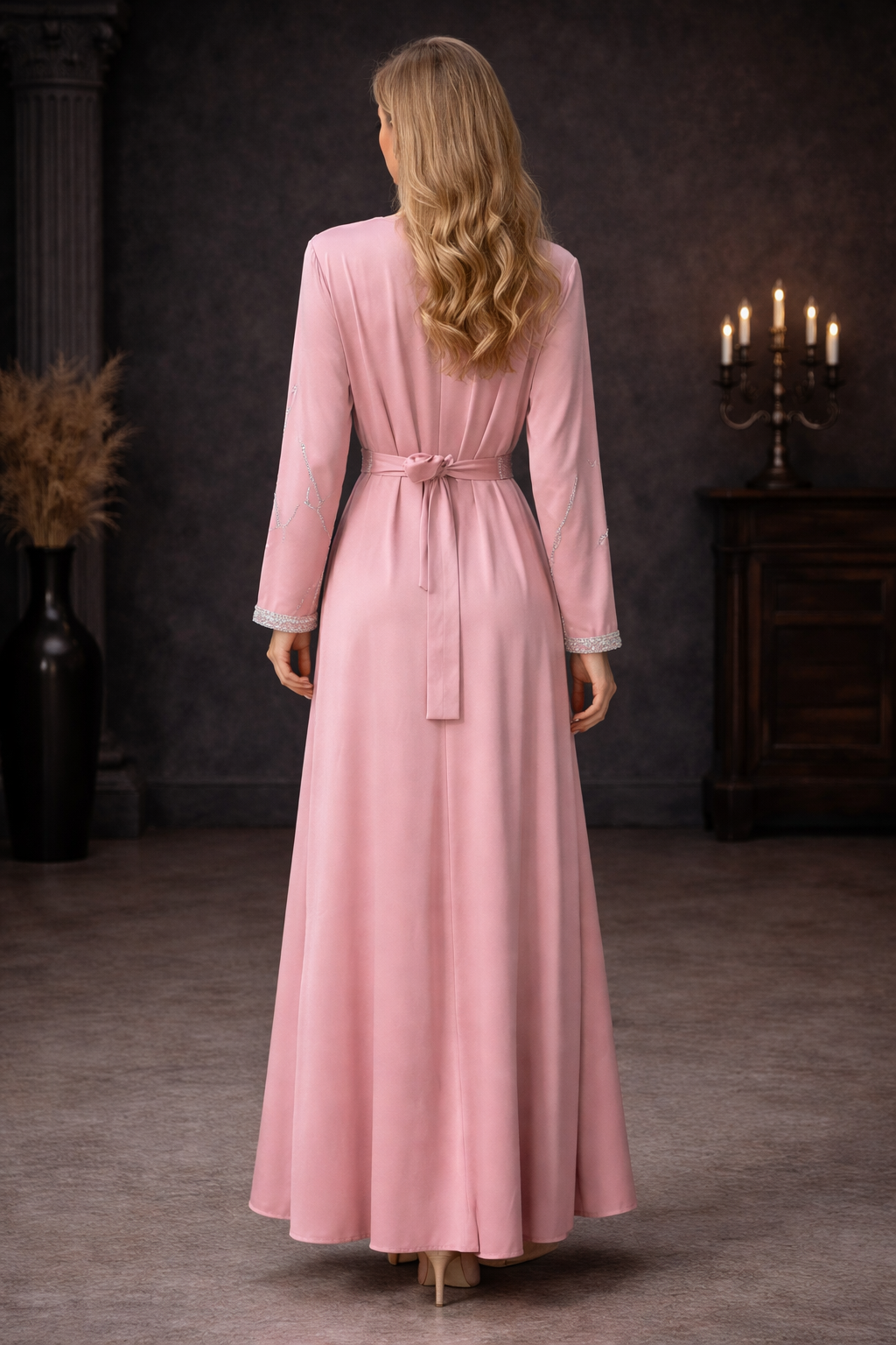 Elegant Embellished Kaftan Dress – Luxury Modest Wea