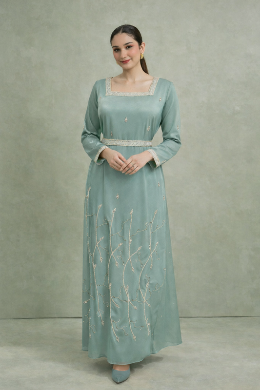 Elegant Embellished Kaftan Dress – Luxury Modest Wea