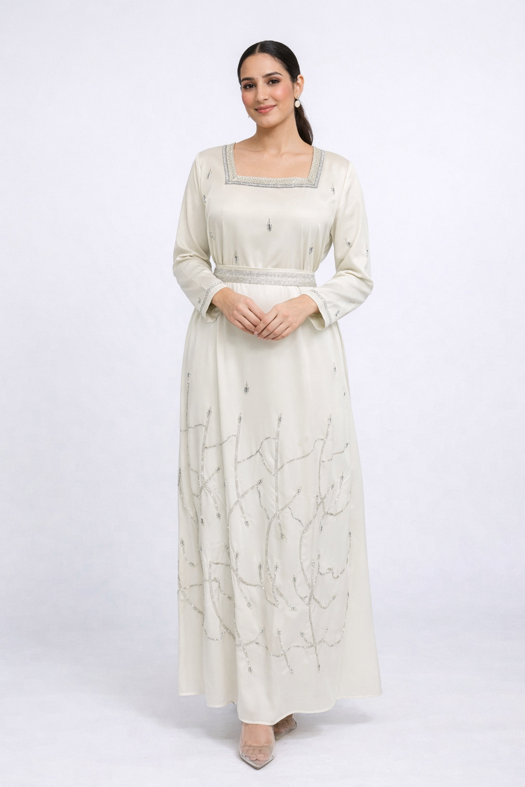 Elegant Embellished Kaftan Dress – Luxury Modest Wea