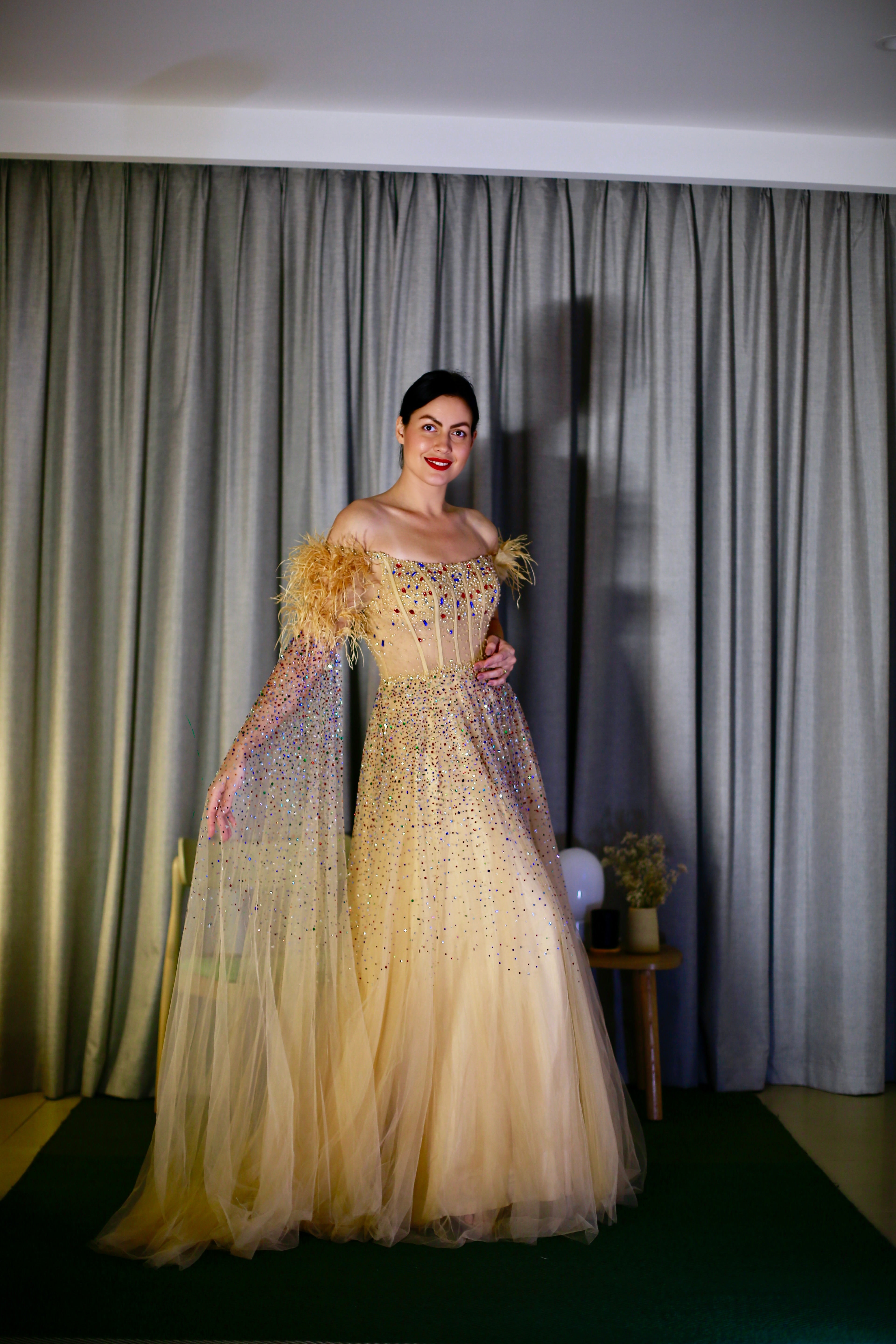 Golden Goddess Couture Gown