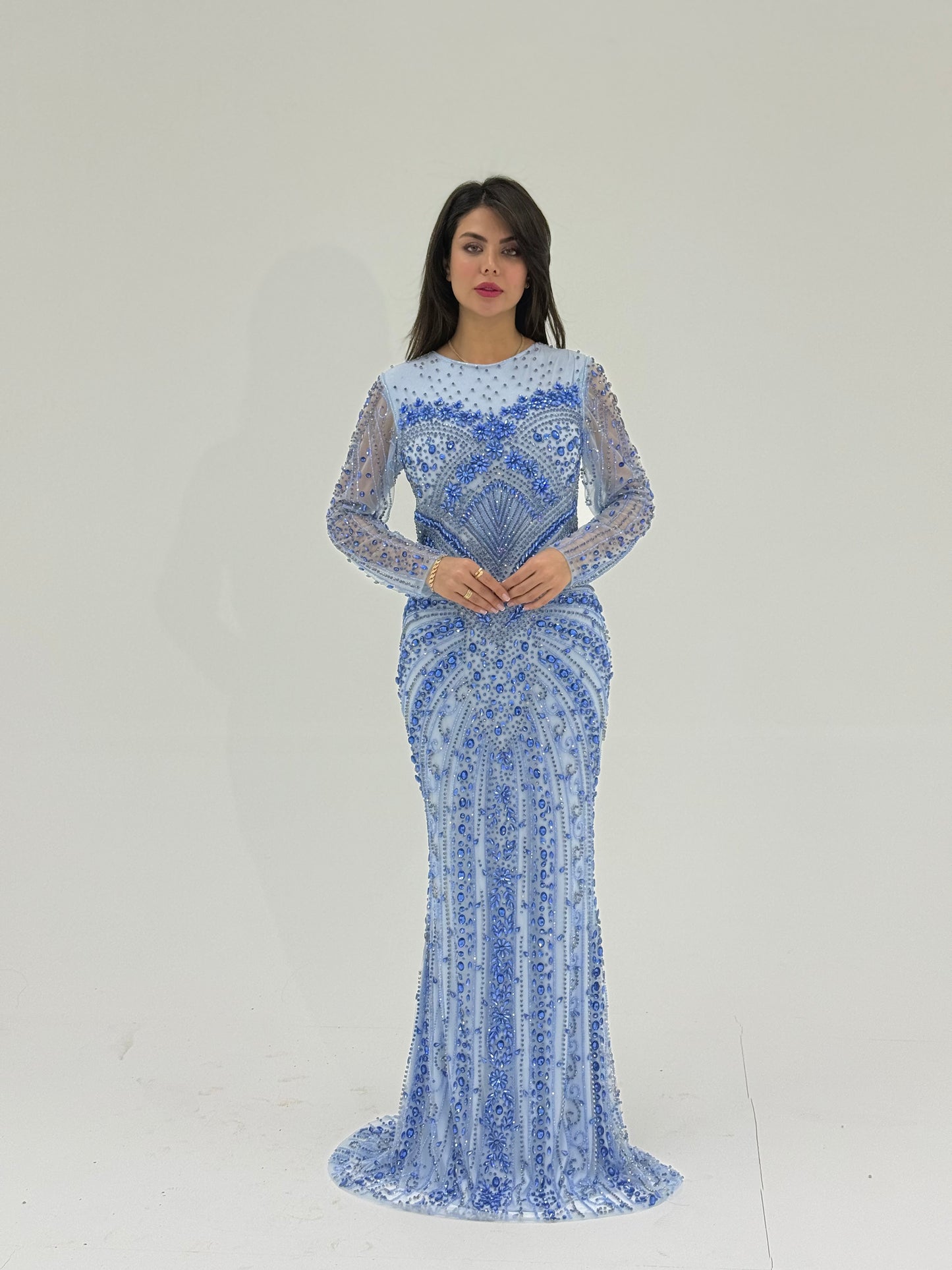 Blue Crystal Embellished