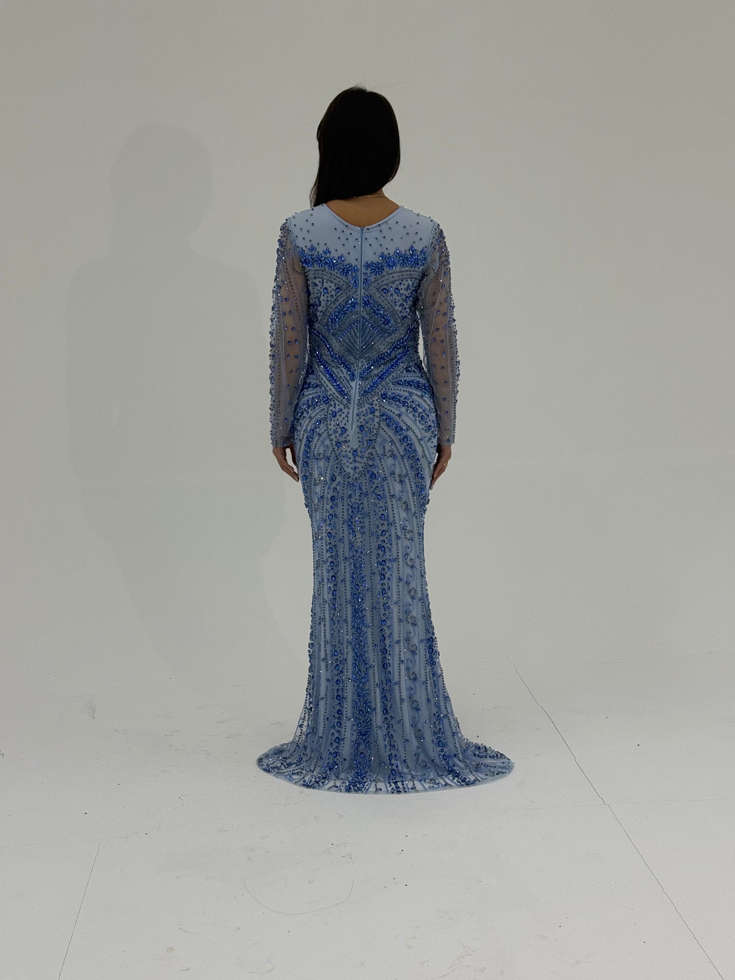 Blue Crystal Embellished