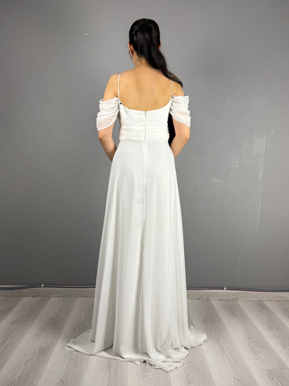 Off-Shoulder Flowing Bridal Gown