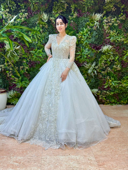 Luxury Embellished Tulle Bridal Gown