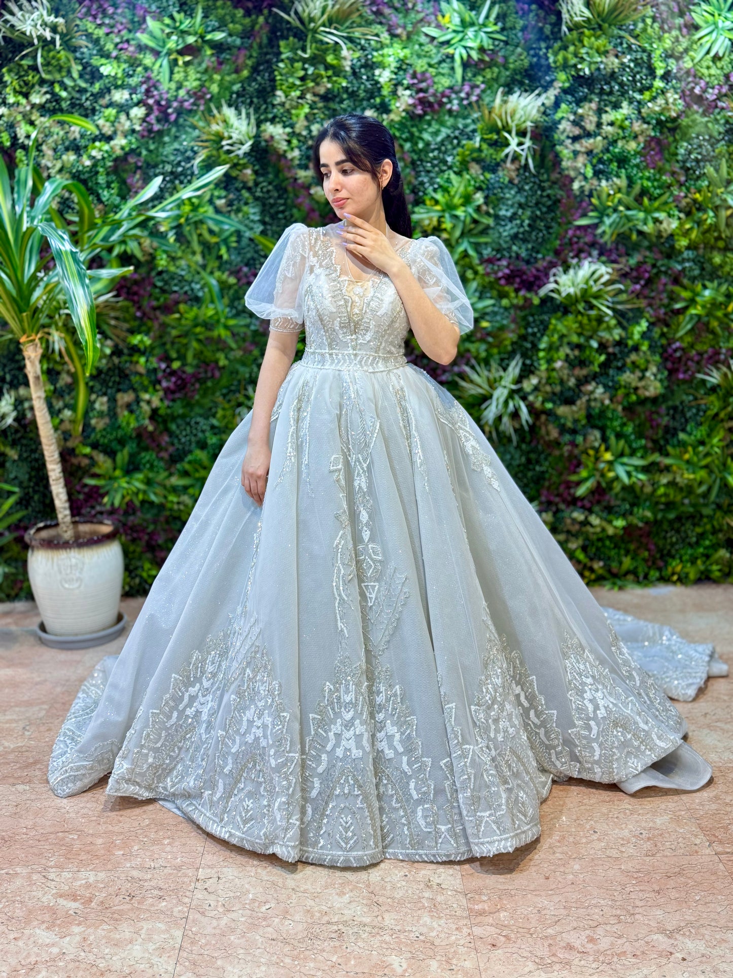 Embroidered Bridal Ball Gown