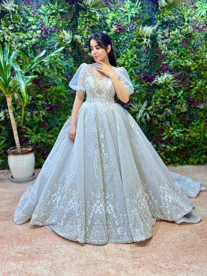 Embroidered Bridal Ball Gown