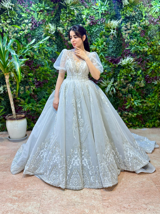 Embroidered Bridal Ball Gown