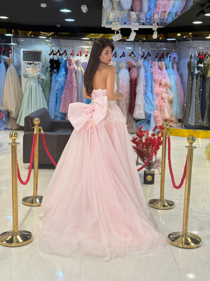 Soft Pink Tulle Prom Dress
