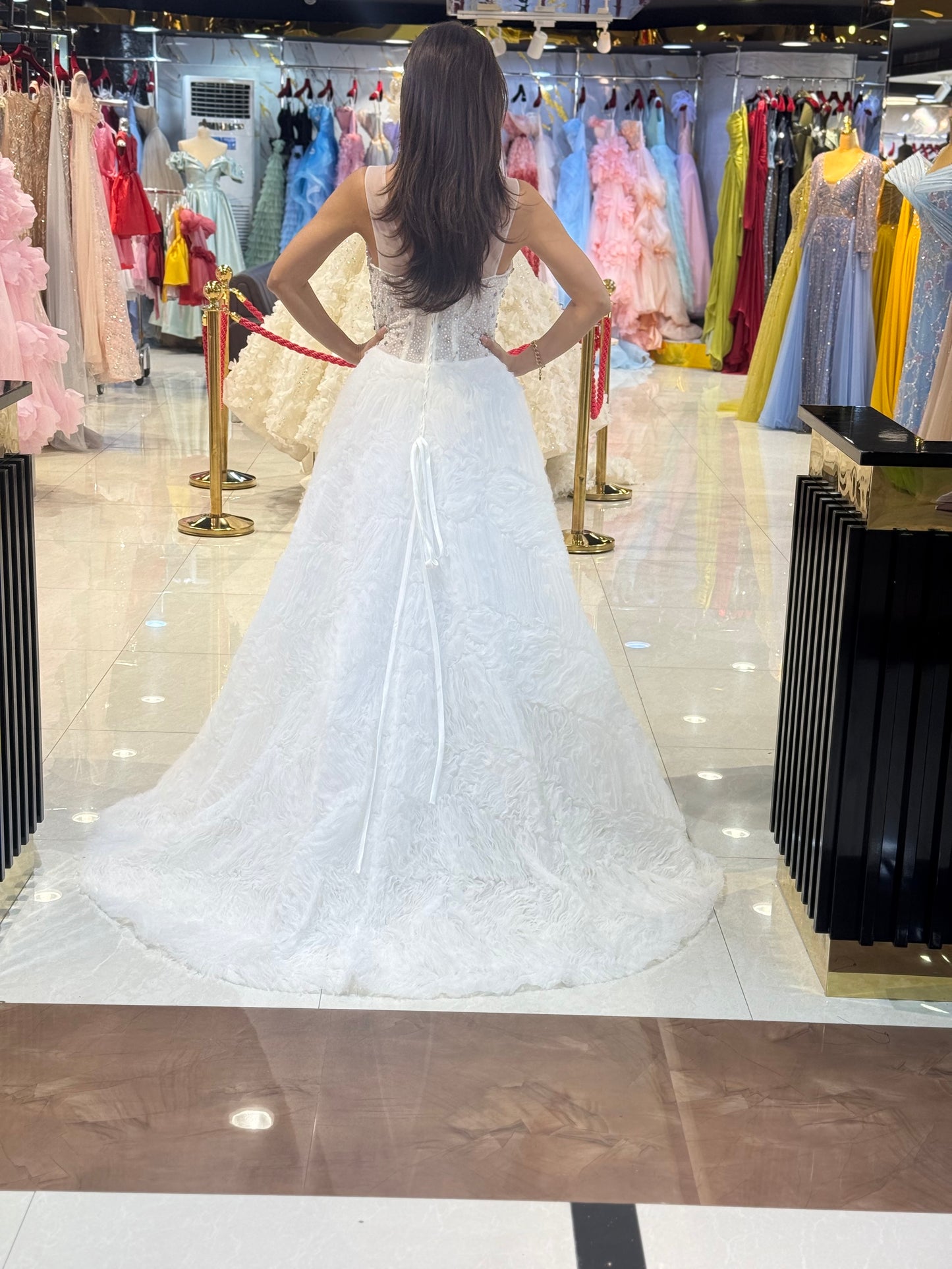 Elegant Crystal Bridal Ball Gown