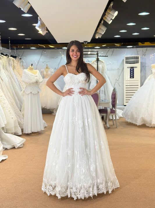 Elegant Embellished Bridal Tulle Gown