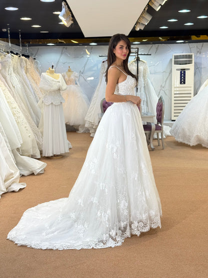 Elegant Embellished Bridal Tulle Gown