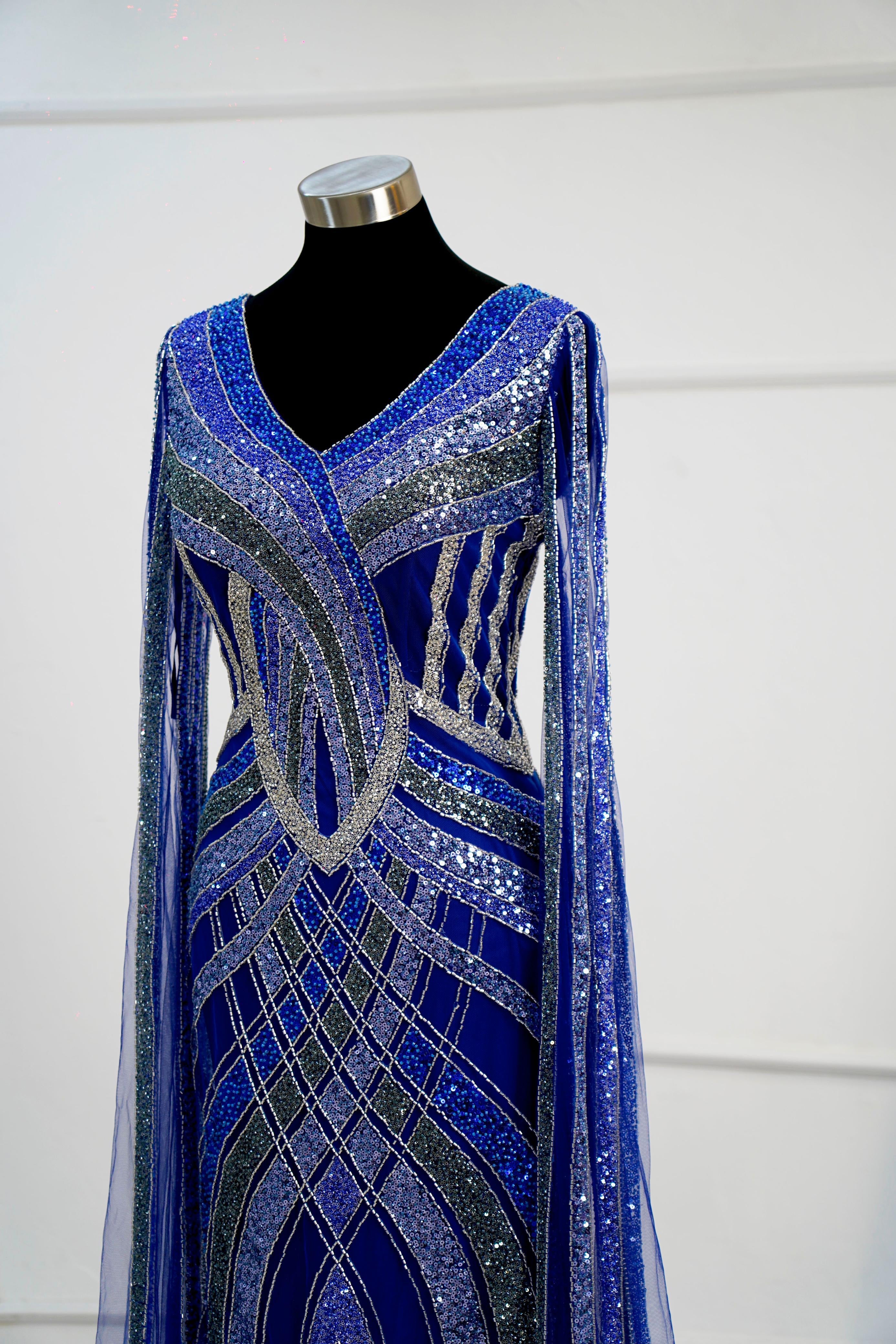 Royal Sapphire Blue Party Gown