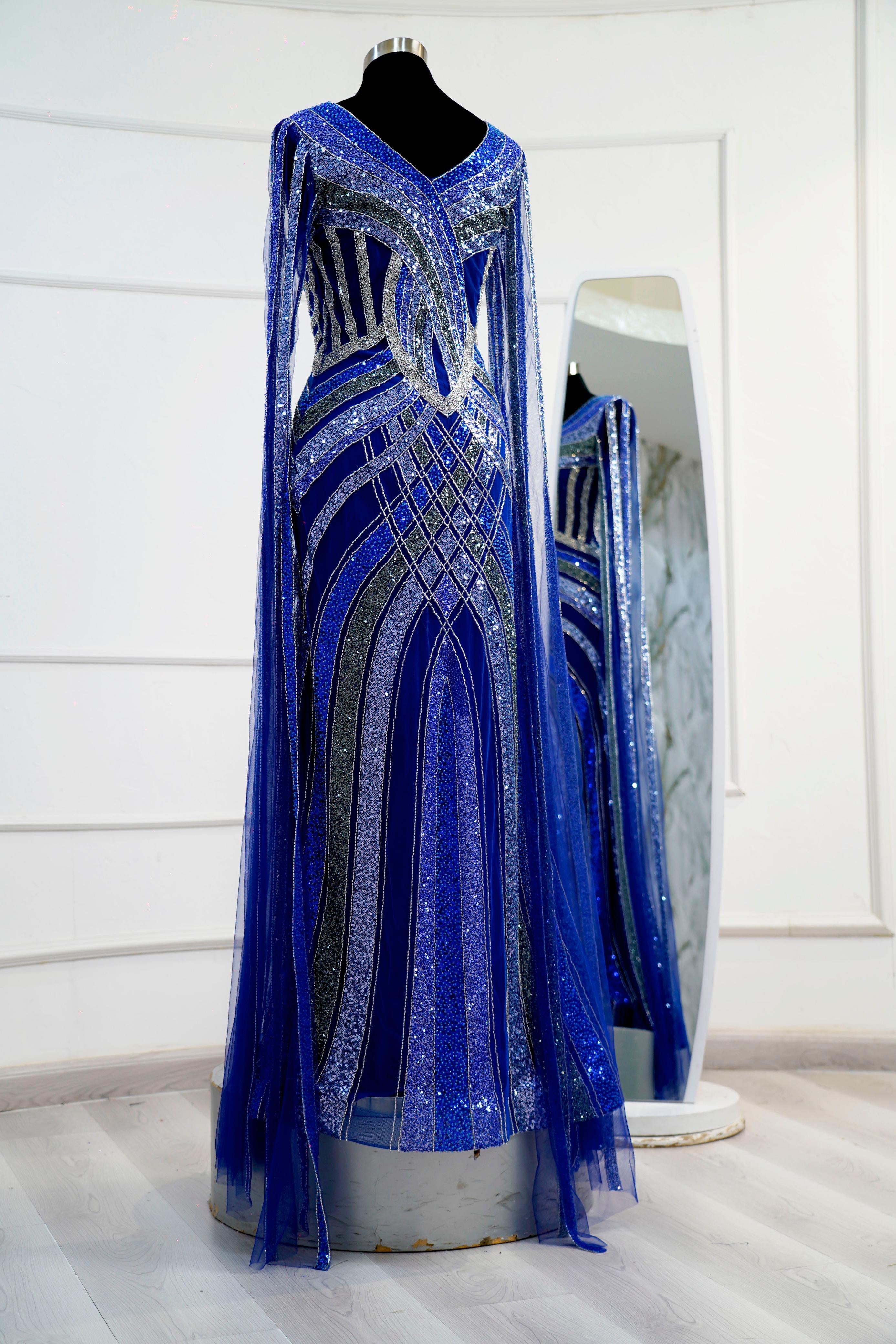 Royal Sapphire Blue Party Gown