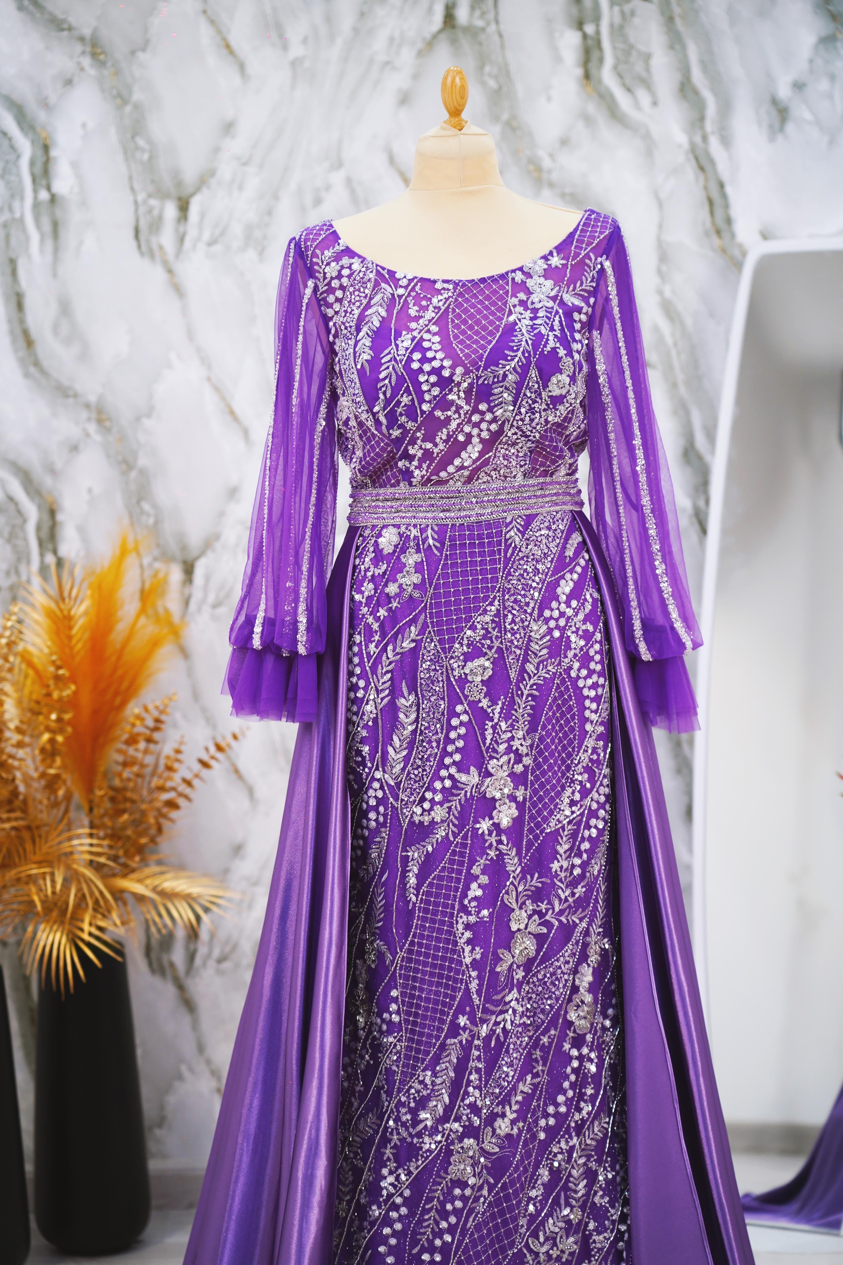 Royal Embellished Purple Gown